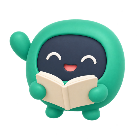 Milulu reading a book